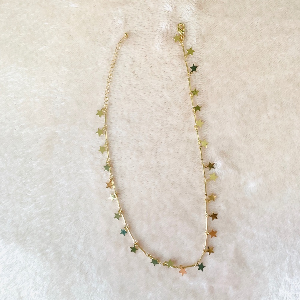 STAR NECKLACE / CHOKER (CECILIA STAR DROPS CHOKER)